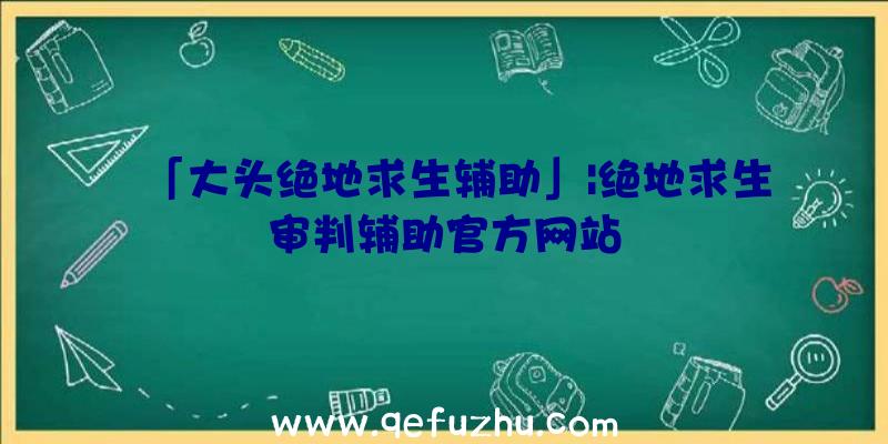 「大头绝地求生辅助」|绝地求生审判辅助官方网站